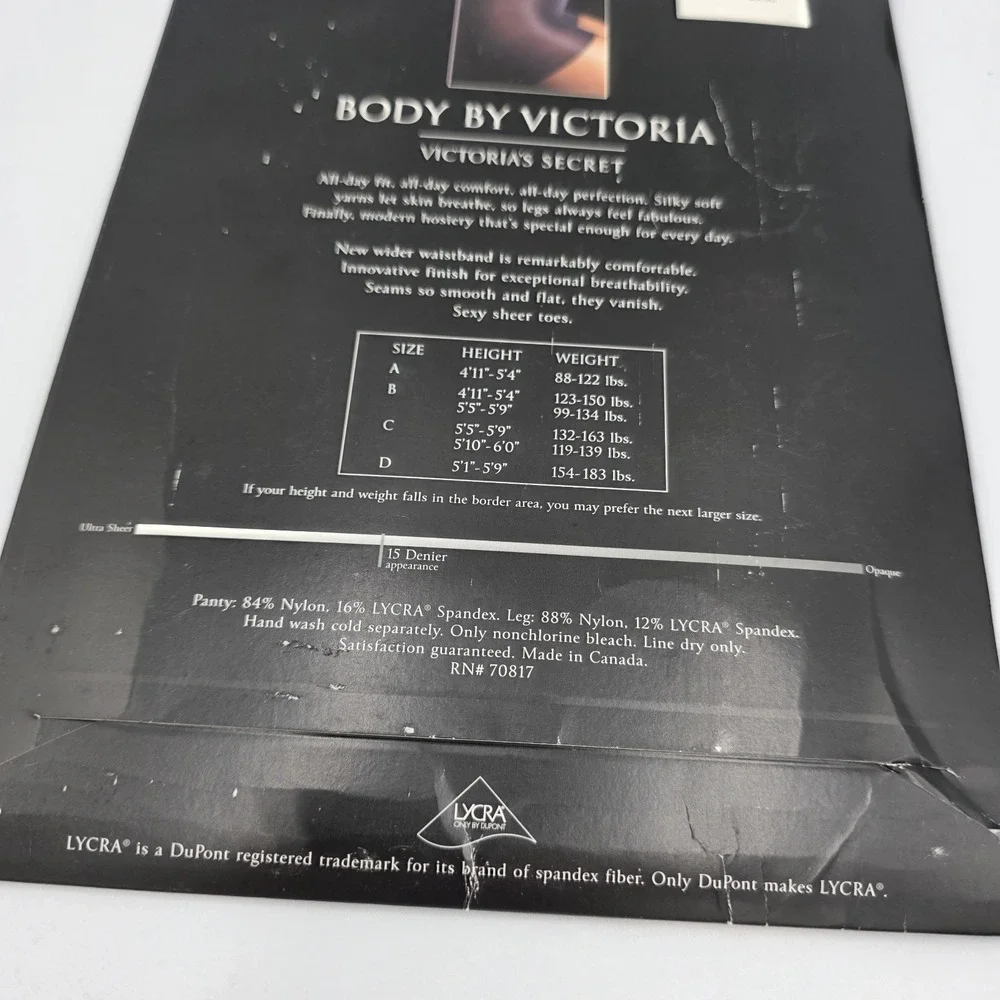 Victoria's Secret Body by Victoria Control Top Navy Size B‎ Pantyhose